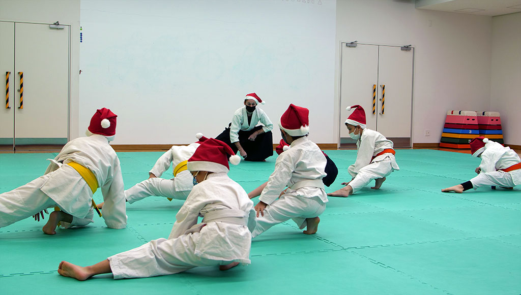 Derek Sensei teaching the children's class