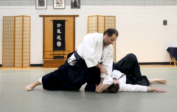 Guillaume Erard teaches an Aikido seminar in Montreal